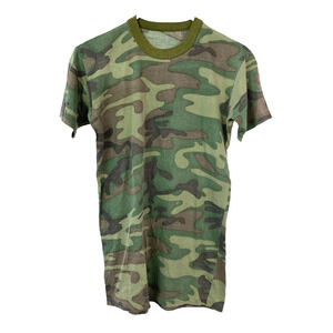 Vintage Military Camo Ringer Single Stitch Short Sleeve Tee T-Shirt Chest 36.5"